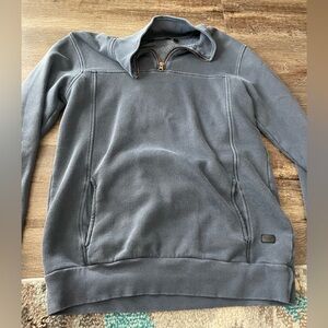 blue quarter zip sweatshirt
